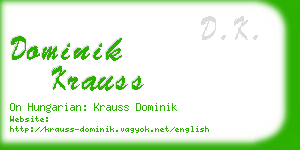 dominik krauss business card